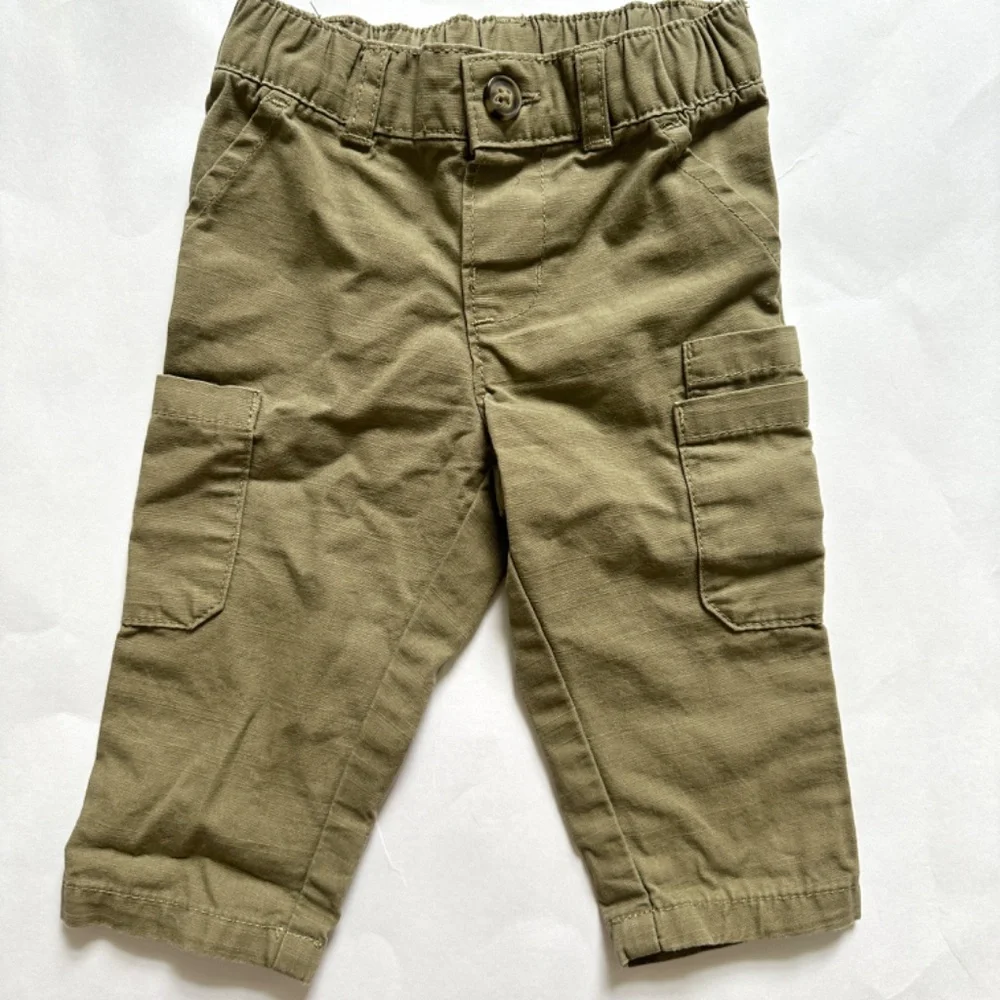 Carter's Baby Boy Matching Set Size 6M Fox Plaid Khaki